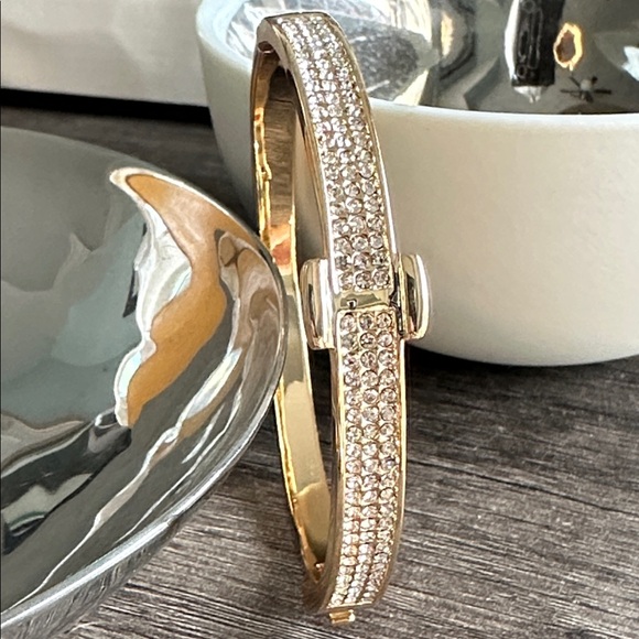 H Pavé Hinged Bangle Bracelet - Picture 2 of 5